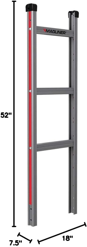 Magline HMK15AUA4 Aluminum Hand Truck, Vertical Loop Handle, Pneumatic Wheels, 500lbs Capacity