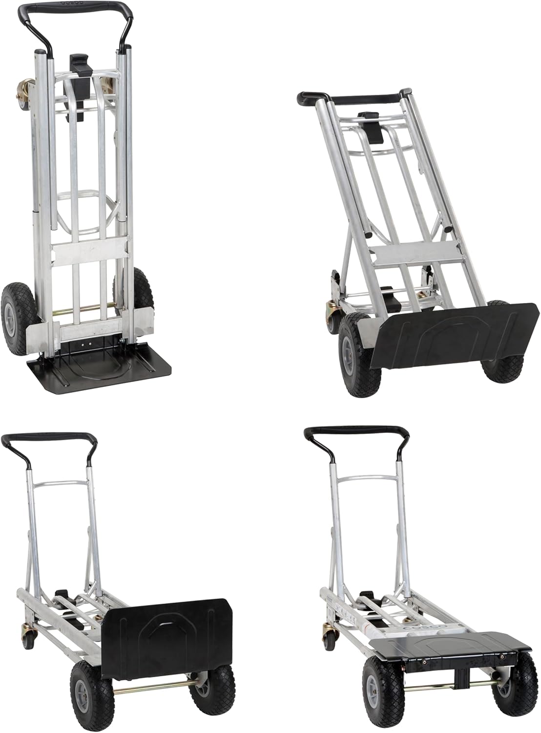 COSCO 4-in-1 Folding Series Hand Truck with Flat-Free Wheels