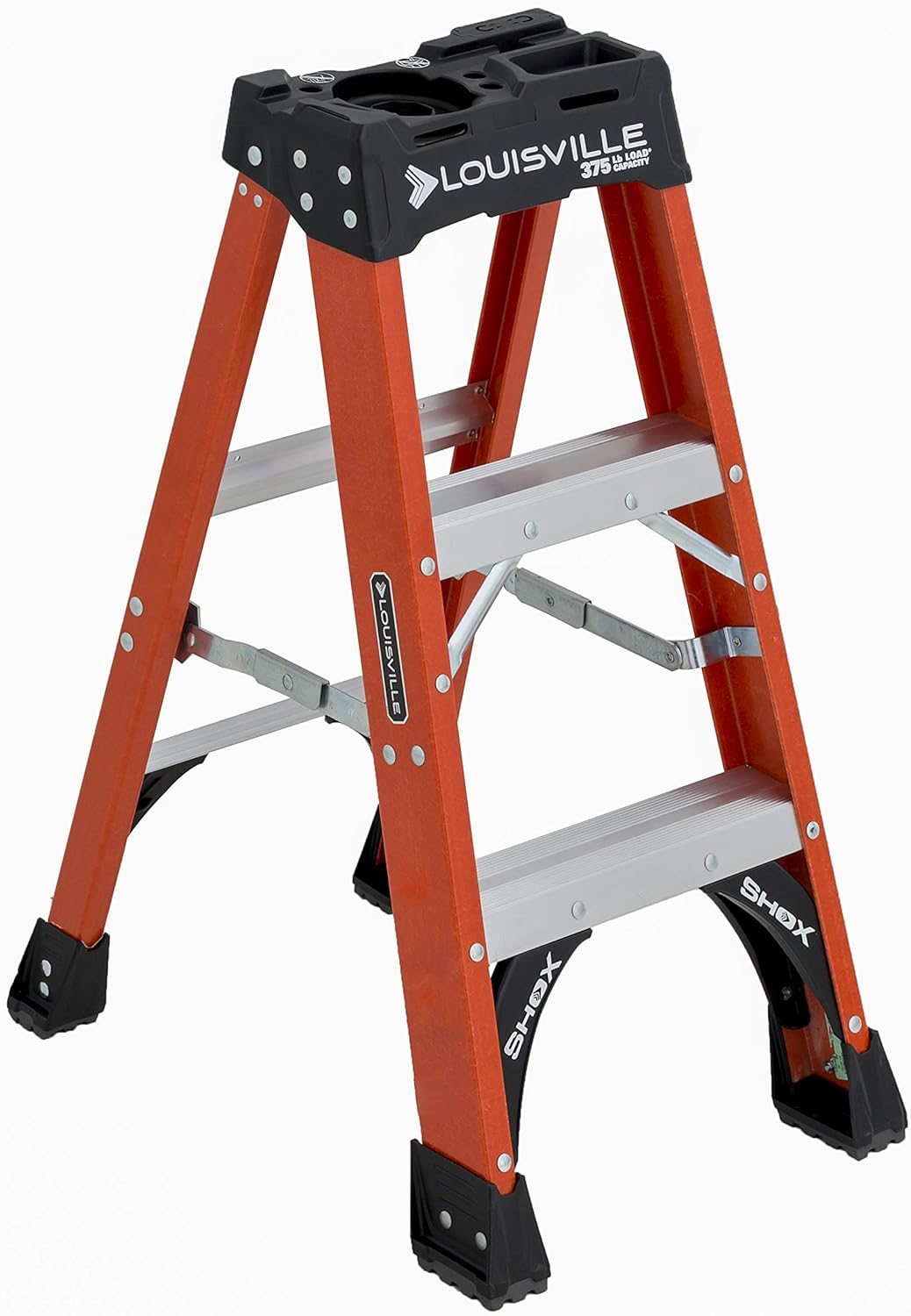 Louisville Ladder 8-Foot Fiberglass Step Ladder, 375-Pound Load Capacity, Type IAA, FS1408HD