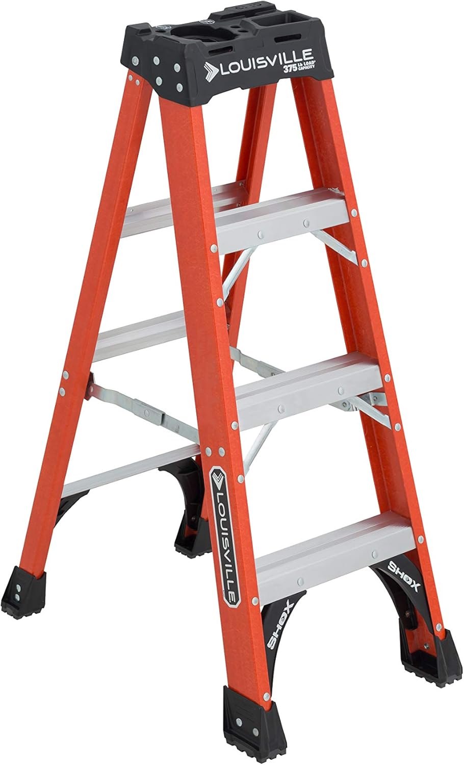 Louisville Ladder 8-Foot Fiberglass Step Ladder, 375-Pound Load Capacity, Type IAA, FS1408HD